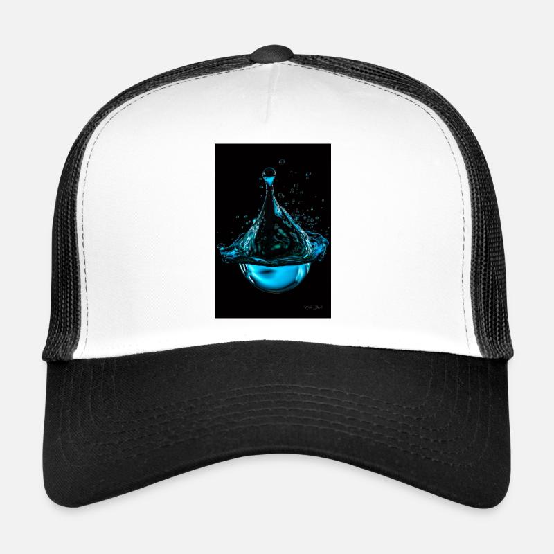 Gouttes cyan 7 Casquette trucker 