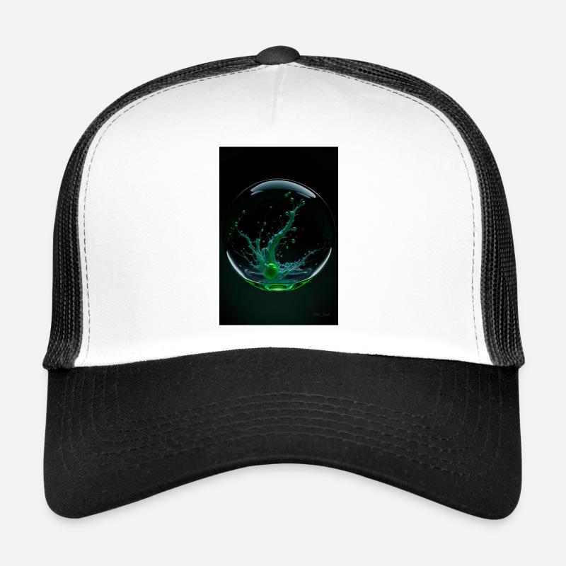 Kaos in einer Blase grün 2 Trucker Cap