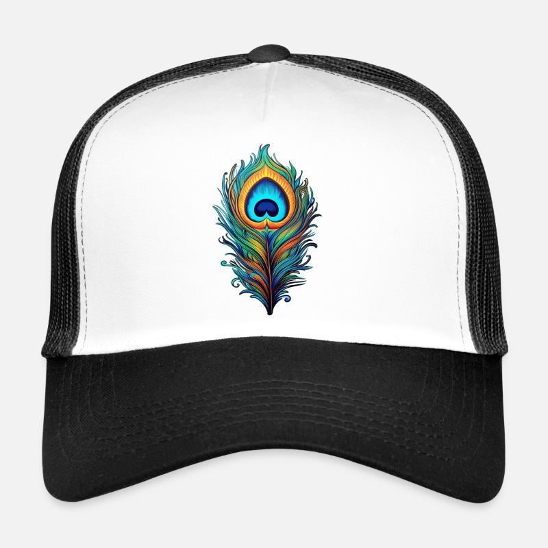 Mystical peacock feather Trucker Cap