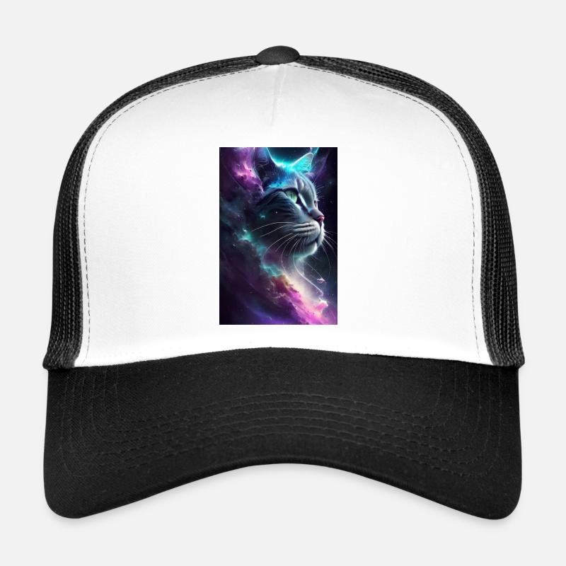 Chat dans l’espace Casquette trucker 