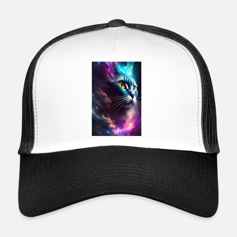 Chat dans l’espace Casquette trucker 