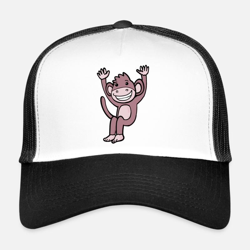 Mignon singe qui rit Casquette trucker 
