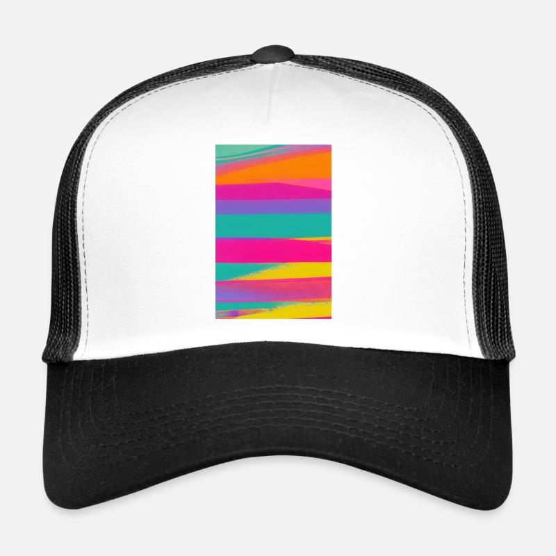 Retro Muster Bunt Trucker Cap