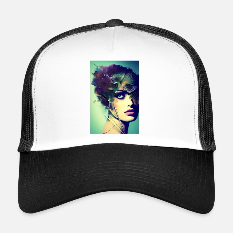 Abstrakte Gesichts Kunst Trucker Cap