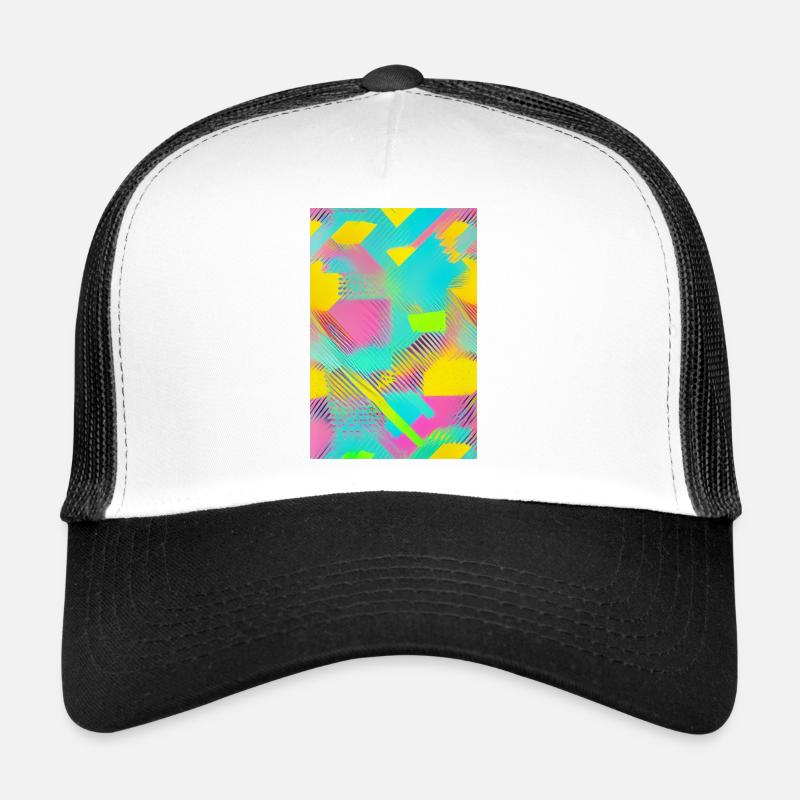 Retro Muster Bunt Trucker Cap