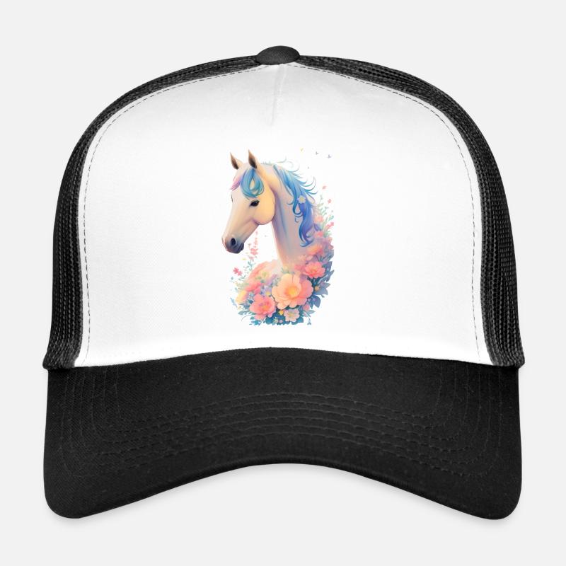Cheval fleur Casquette trucker 