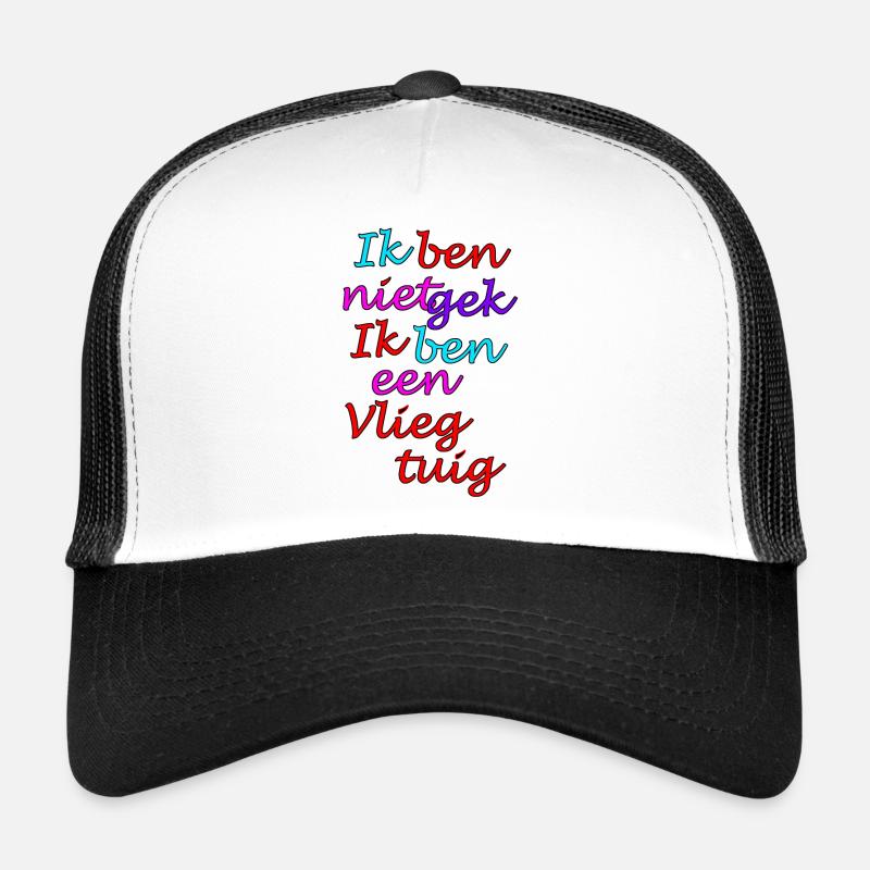 Ich bin nicht verrückt, ich bin ein Flugzeug - Trucker Cap - Weiß/Schwarz