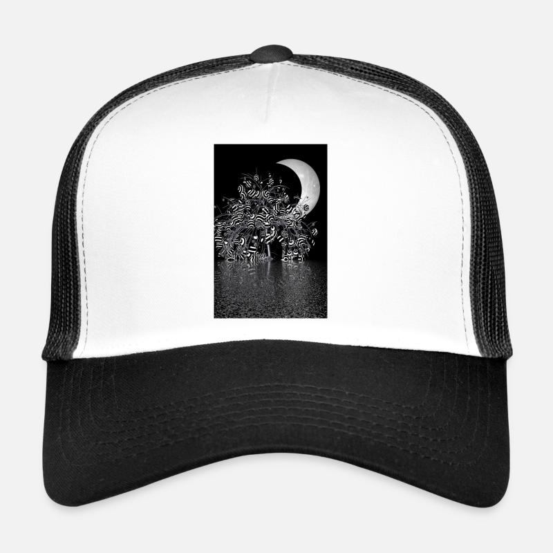Mondschein - Trucker Cap - Weiß/Schwarz