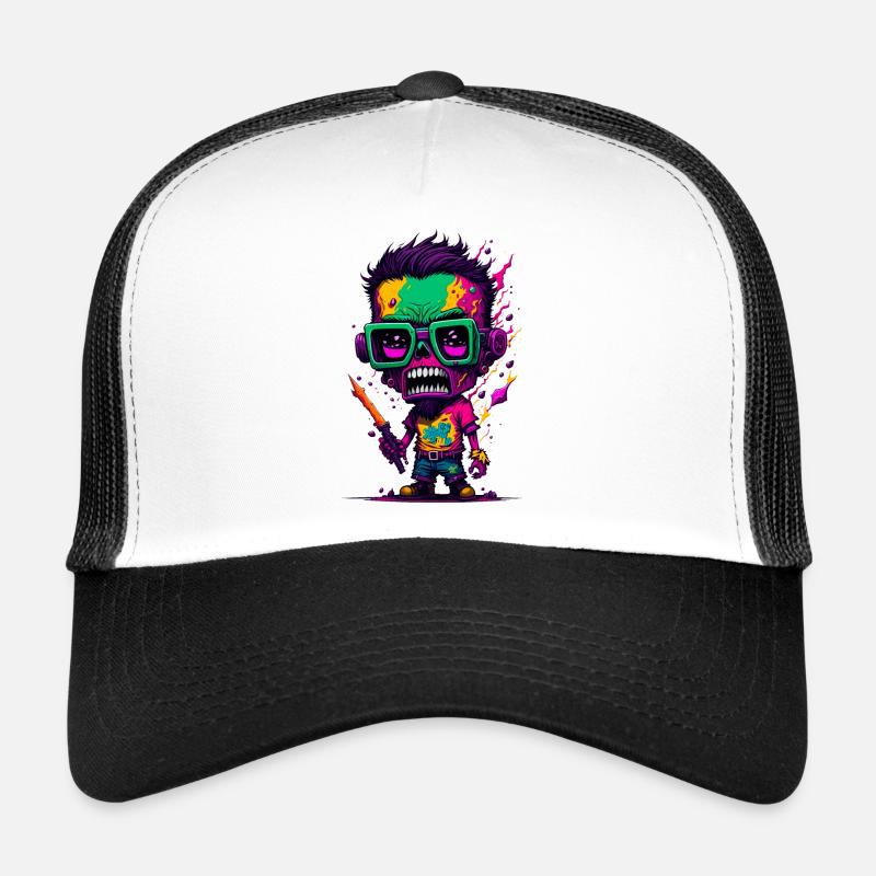 Colorful cool zombie Trucker Cap