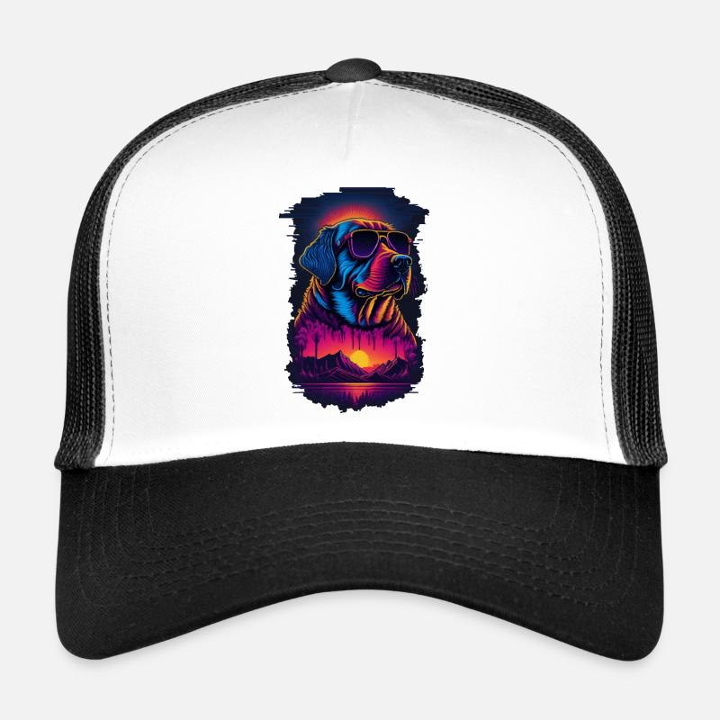 Labrador wears sunglasses Trucker Cap