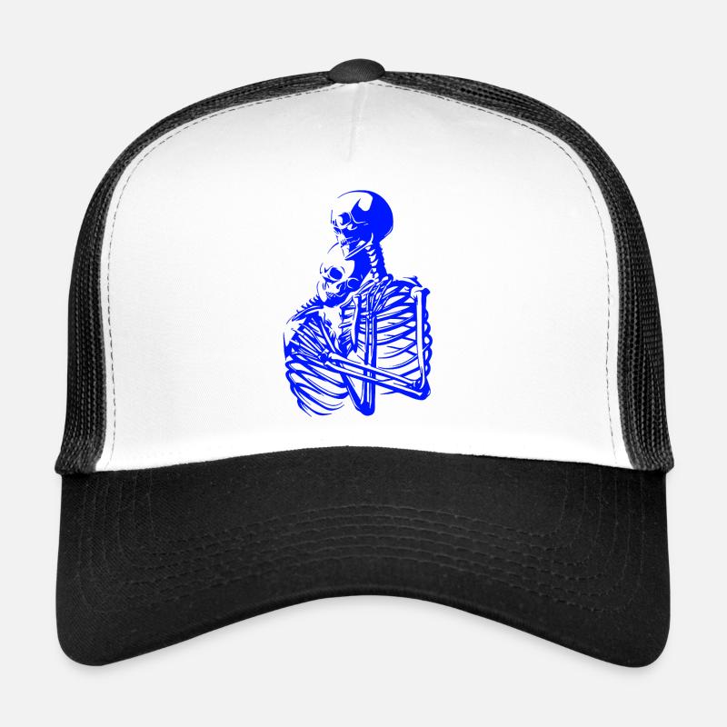 schädel skelett tod halloween horror schwarz tot Trucker Cap