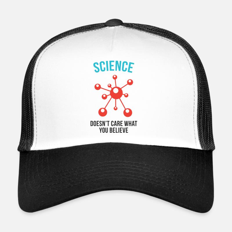 Science - Doesn't Care What You Believe - Trucker Cap - white/black