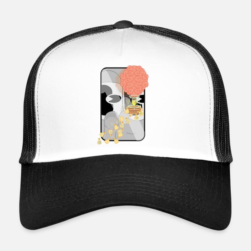 SE LEVER - Casquette trucker  - blanc/noir