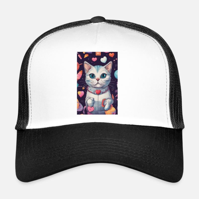 Cat in Space Vol.10 - Trucker Cap - white/black