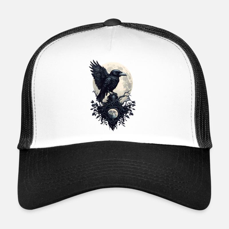 Corbeau noir Casquette trucker 