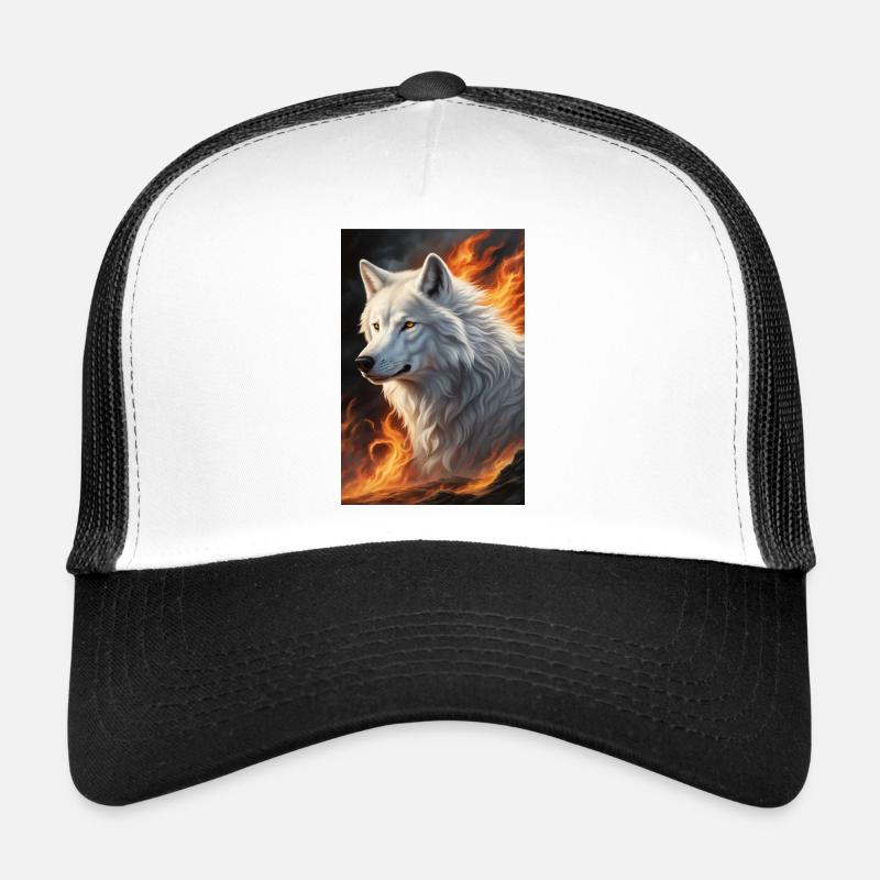 White Animal Feuerwolf Trucker Cap