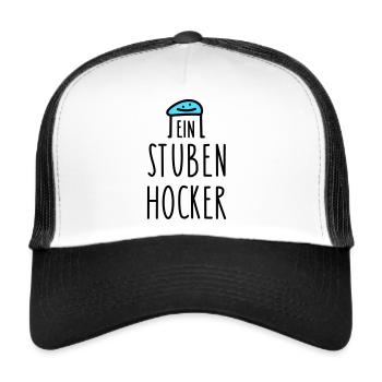 Zuhause Sprüche home office - Trucker Cap - Weiß/Schwarz - Vorne