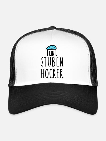 Zuhause Sprüche home office - Trucker Cap - Weiß/Schwarz - Vorne