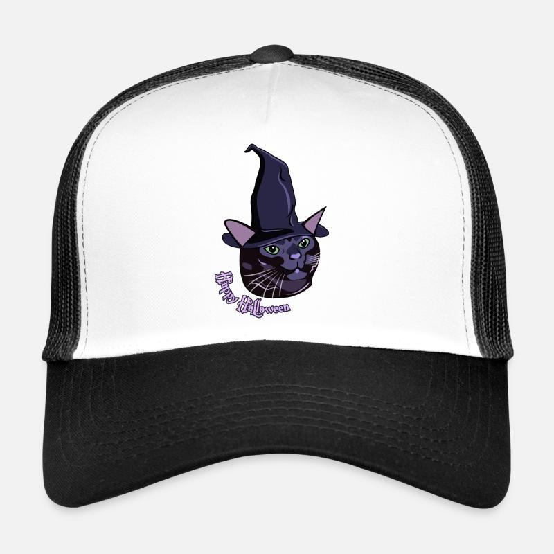 Feliz Halloween Gato Disociado Casquette trucker 