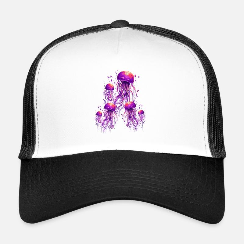 Belle méduse violette Casquette trucker 