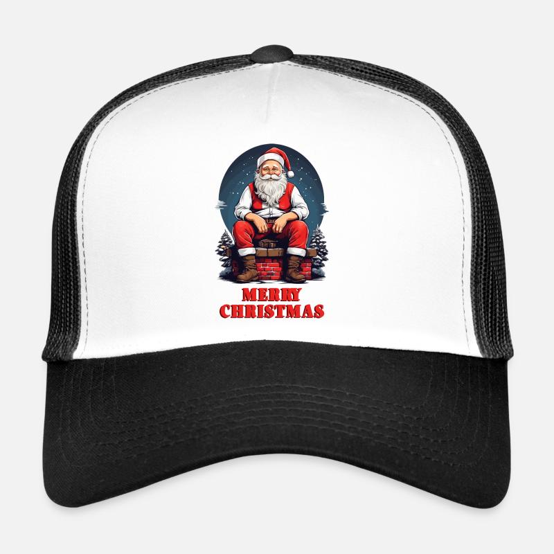 Père Noël sur la cheminée Casquette trucker 
