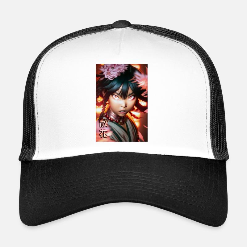 Chika - Casquette trucker  - blanc/noir