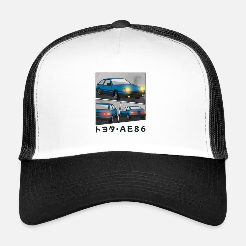 DEEP OCEAN CAR COMIC / POP UP HEADLIGHTS HATCHBACK Trucker Cap