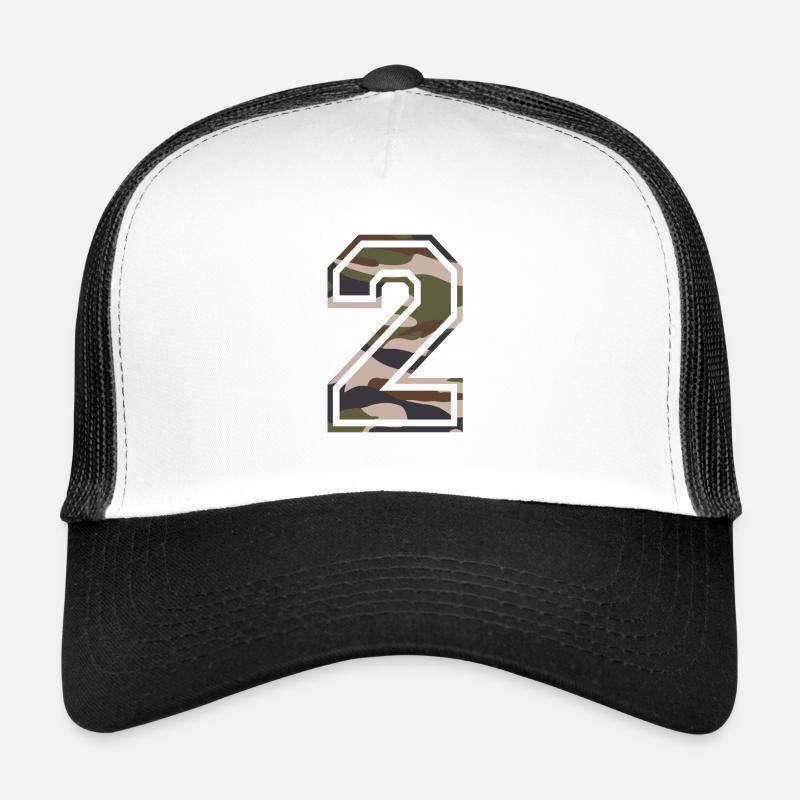 Numéro 2, camouflage-brun-vert, personnalisable Casquette trucker 
