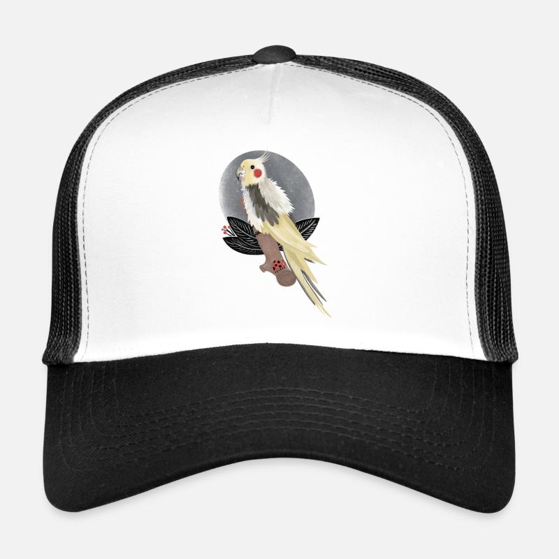 illustration de cacatoès calopsitte Casquette trucker 