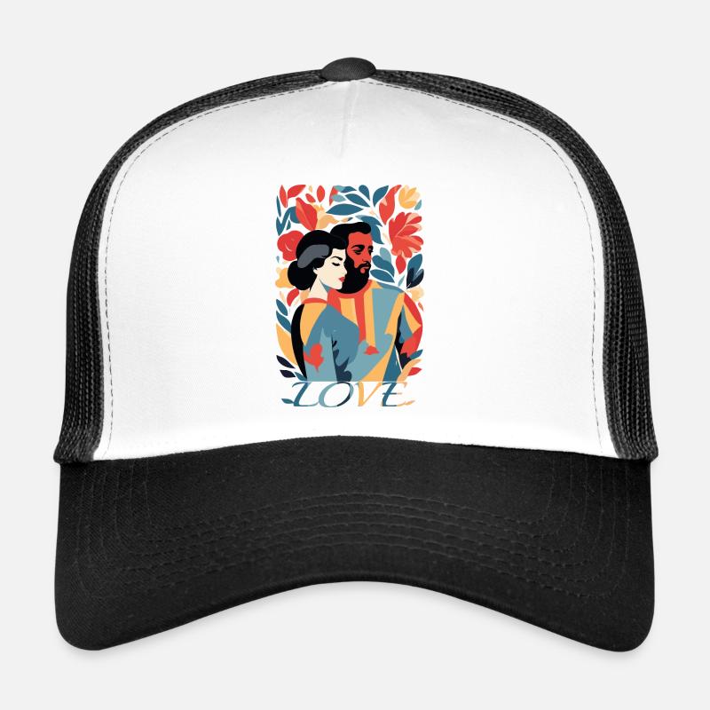 Abstrakte Kunst Mann und Frau Trucker Cap