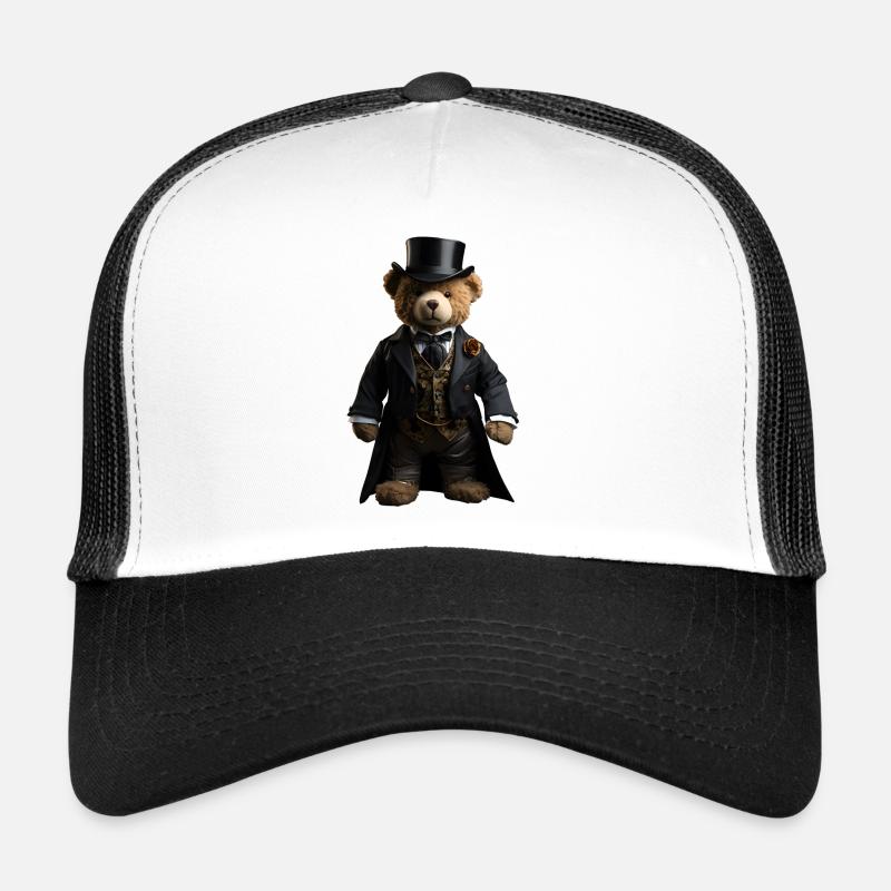 Plush bear in black tailcoat Trucker Cap