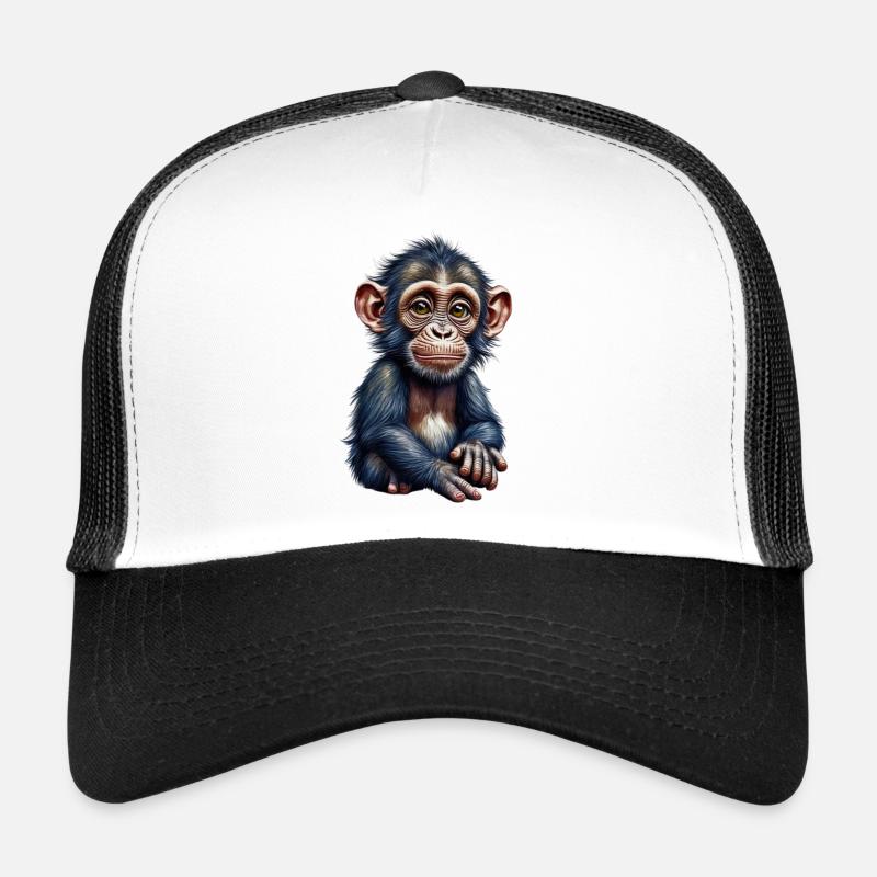 Affe Affe - Trucker Cap - Weiß/Schwarz