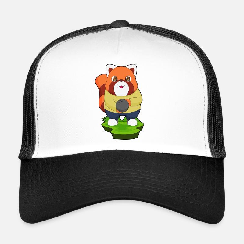 Panda roux Bowling Bowling Ball Sport Casquette trucker 