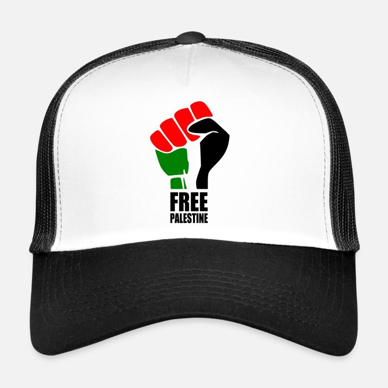 Free palestine - Trucker Cap - white/black