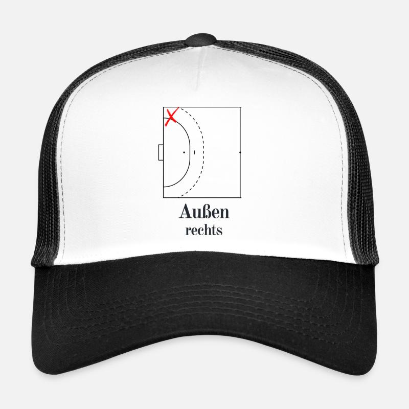 Handball - Rechtsaußen - Trucker Cap - Weiß/Schwarz
