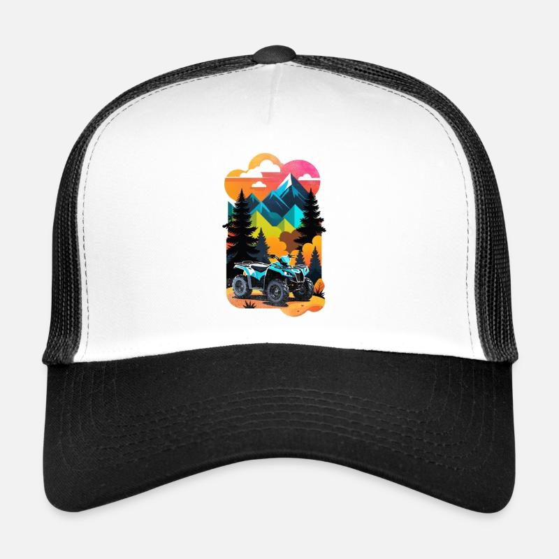 Quad & Offroad - Trucker Cap - Weiß/Schwarz