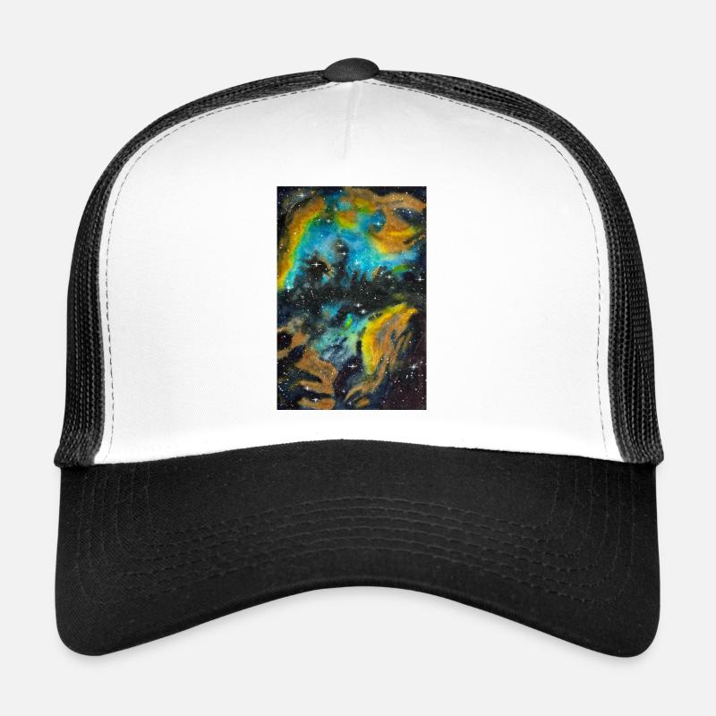 Galaxy Nebula NGC 5189 Galaxie Nebel Nerd Astro - Trucker Cap - Weiß/Schwarz