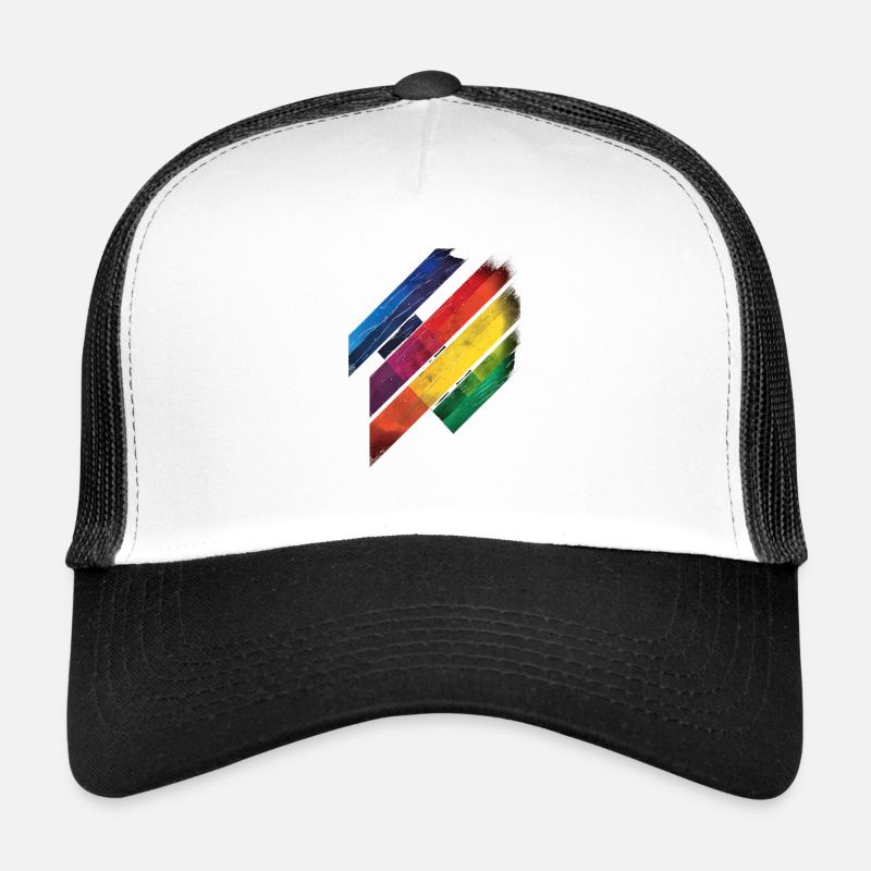 Abstrait Rainbow Pride Tornado Design - Vibrant Casquette trucker 
