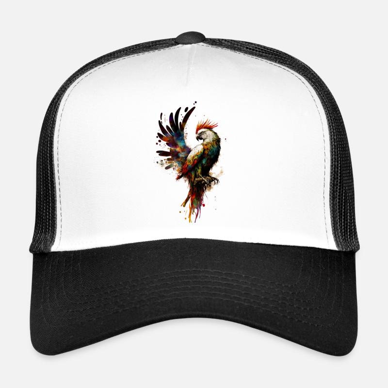 Papagei - Trucker Cap - Weiß/Schwarz