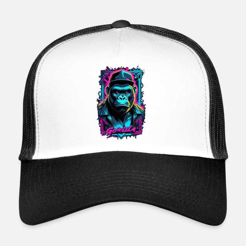 gorille avec chaine en or Casquette trucker 