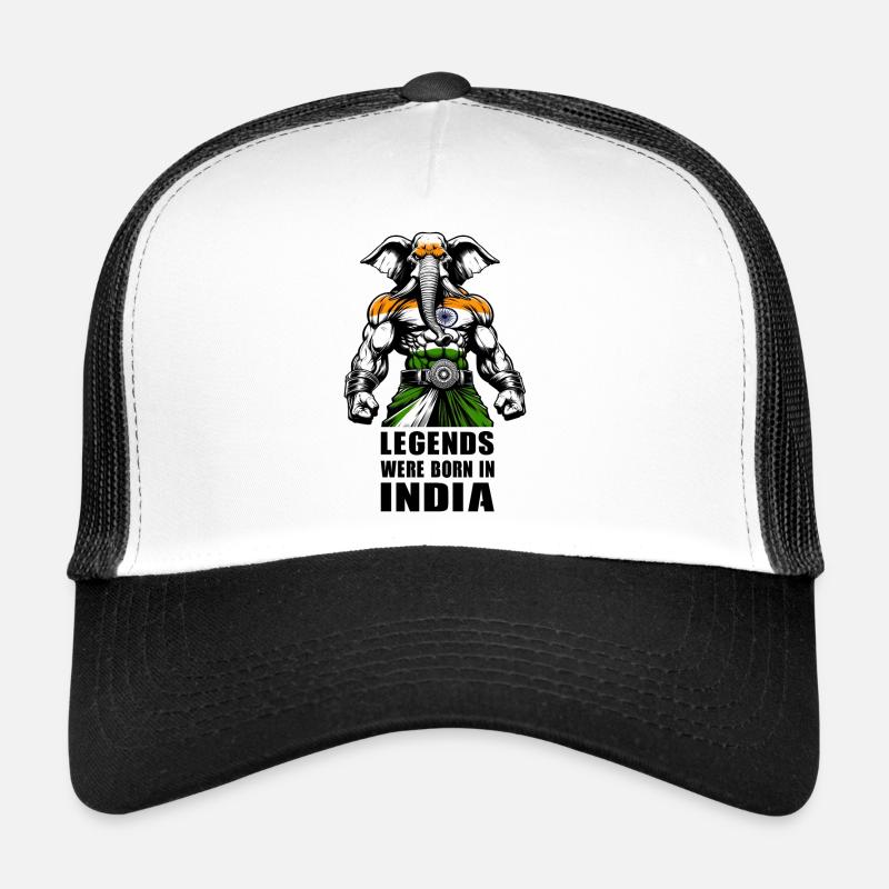 Motif de légendes d'éléphants d'Inde Casquette trucker 
