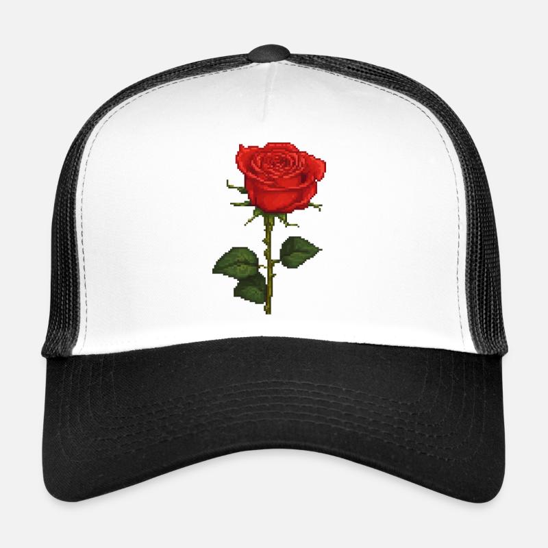Verpixelte Rose Trucker Cap