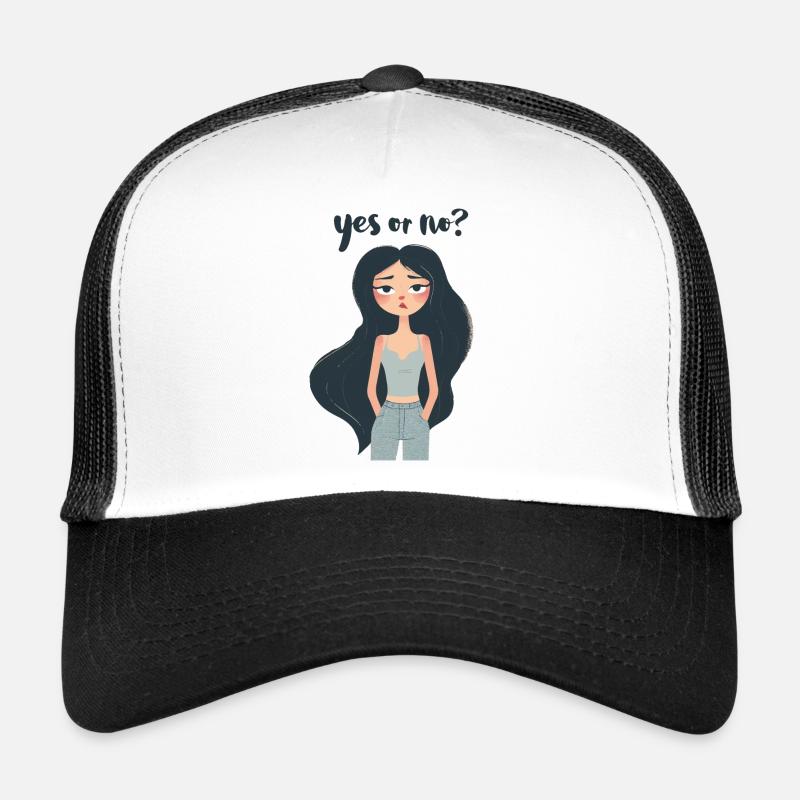 Yes or No? - Trucker Cap - Weiß/Schwarz