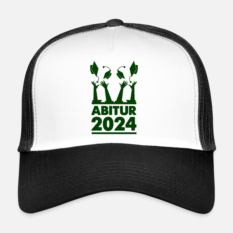 abitur 2024 - Trucker Cap - Weiß/Schwarz