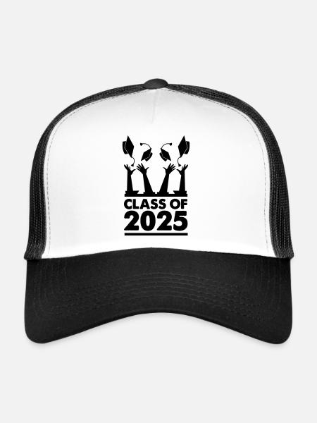 Classe de 2025 - Casquette trucker  - blanc/noir - Devant