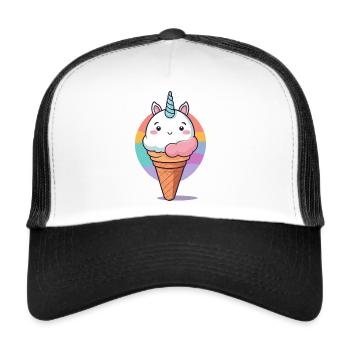 Unicorn Ice Cream - Trucker Cap - white/black - Front
