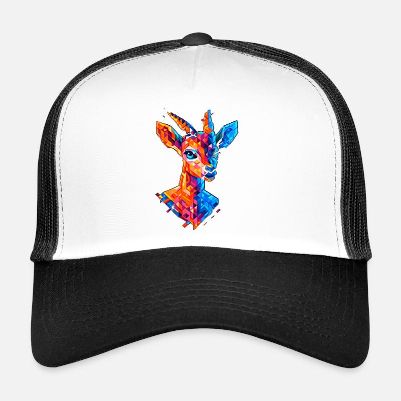 Plolygon Ziege - Trucker Cap - Weiß/Schwarz