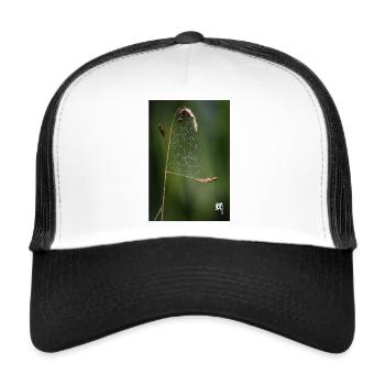 Spider Web, Dew & White Kumo - Trucker Cap - white/black - Front