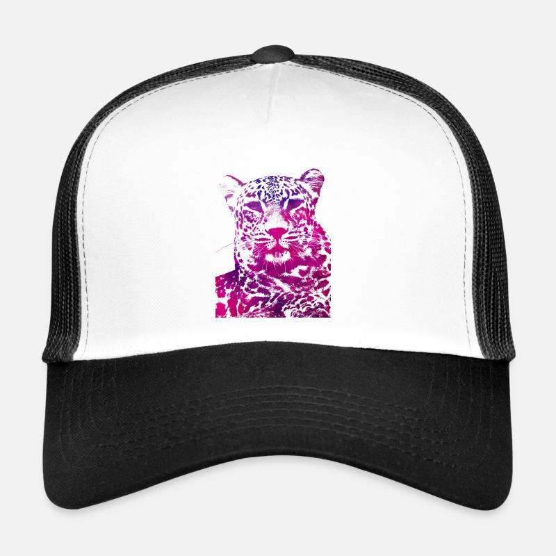 Pink leopard head Trucker Cap
