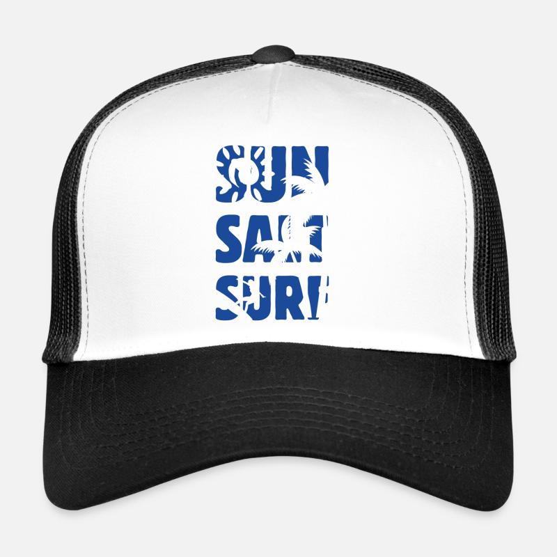 Sun Salt Surf Summer - Trucker Cap - white/black